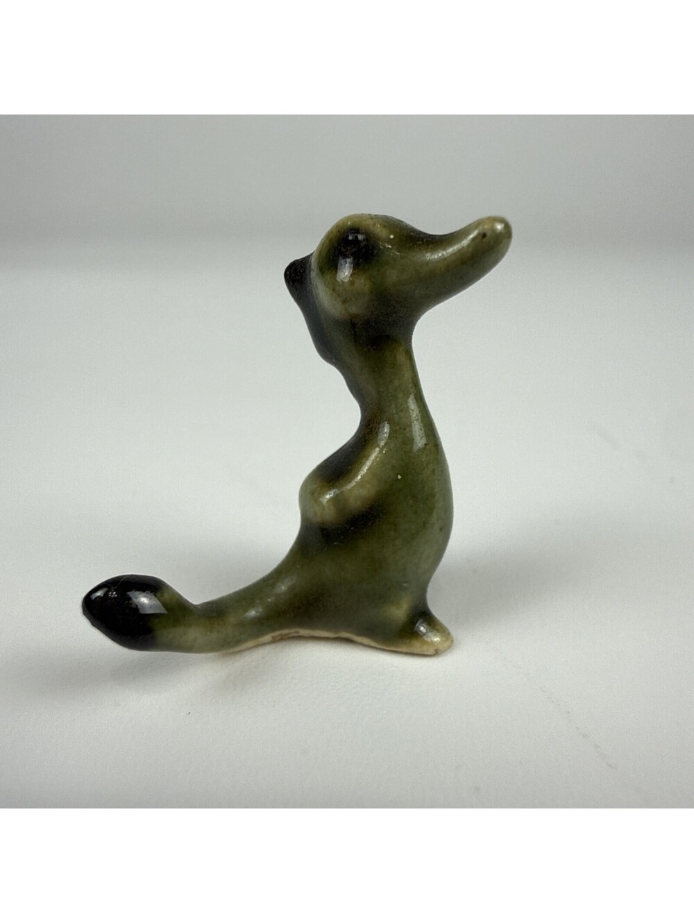 Vintage Hagen Renaker Miniature Green Baby Dragon Ceramic Figurine Retired Rare